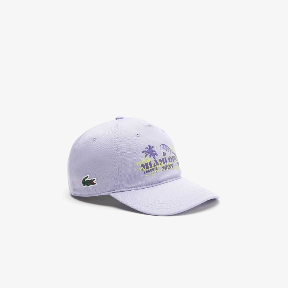 Lacoste Sport Miami Open Edition Twill Cap Purple | ZVS-726095