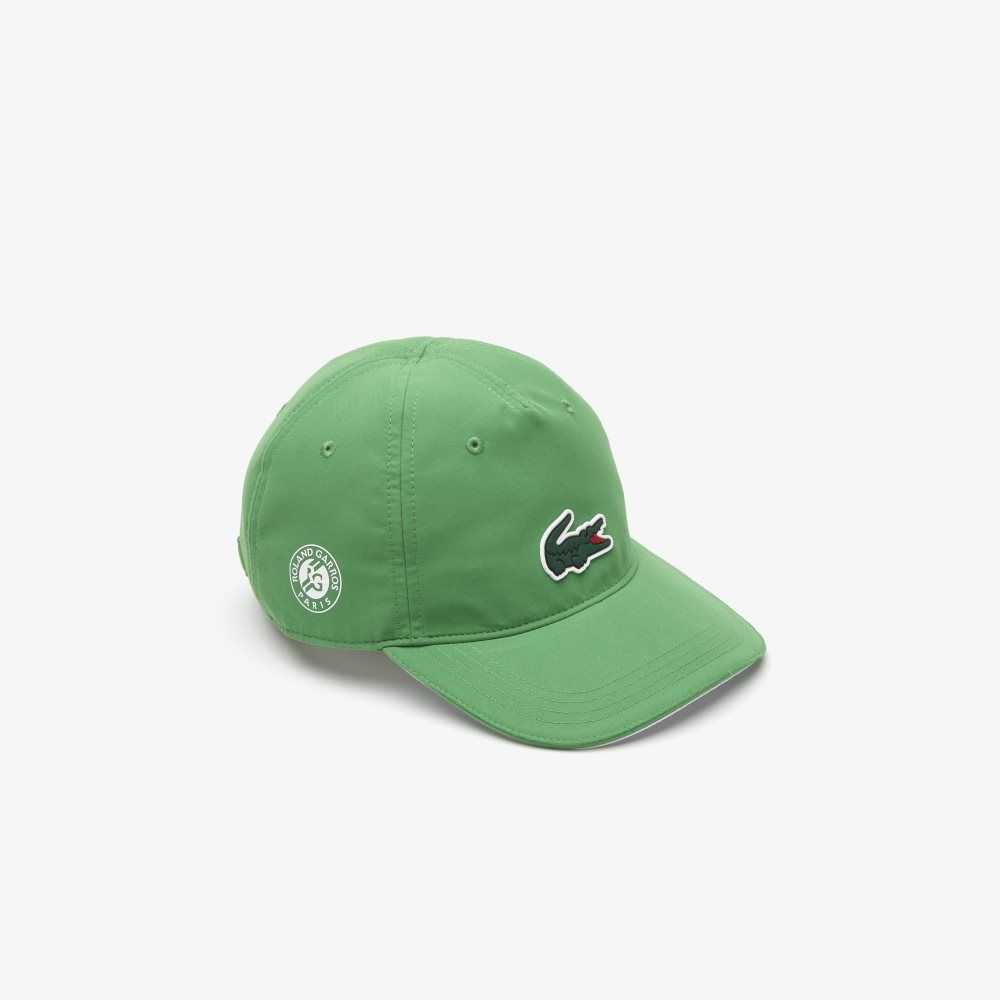 Lacoste Sport Roland Garros Edition Microfiber Cap Green / White | HRA-542716