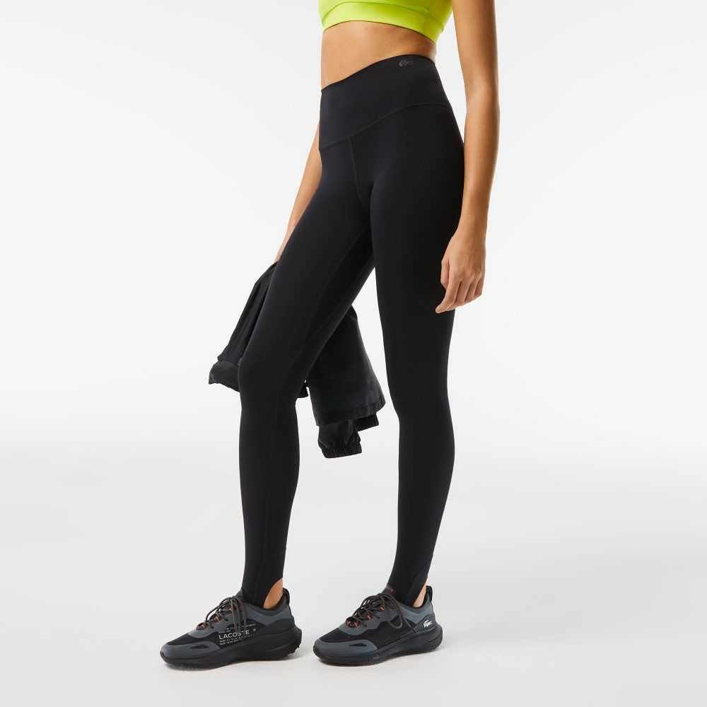 Lacoste Stirrup Leggings Black | QCH-146095