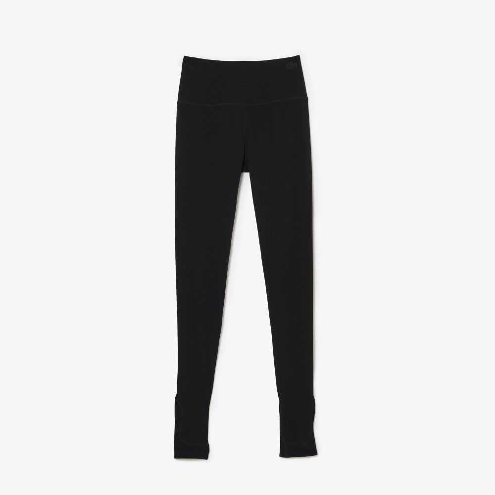 Lacoste Stirrup Leggings Black | QCH-146095