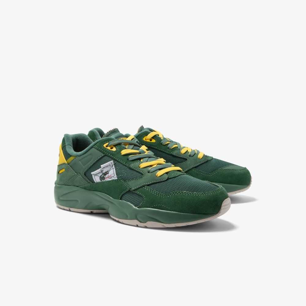 Lacoste Storm 96 Lo Leather Sneakers Grn/Ylw | XUK-598246