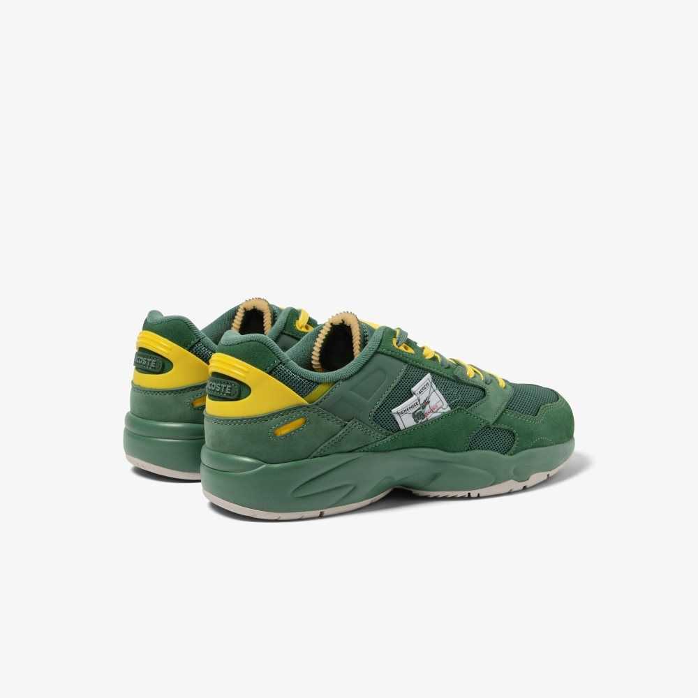 Lacoste Storm 96 Lo Leather Sneakers Grn/Ylw | XUK-598246