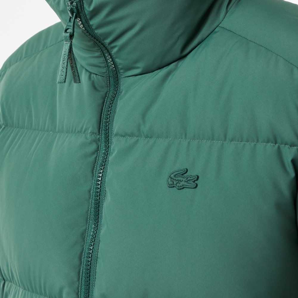 Lacoste Stowable Hood Padded Jacket Green | ODV-097645