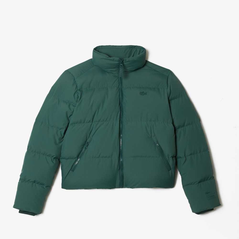 Lacoste Stowable Hood Padded Jacket Green | ODV-097645