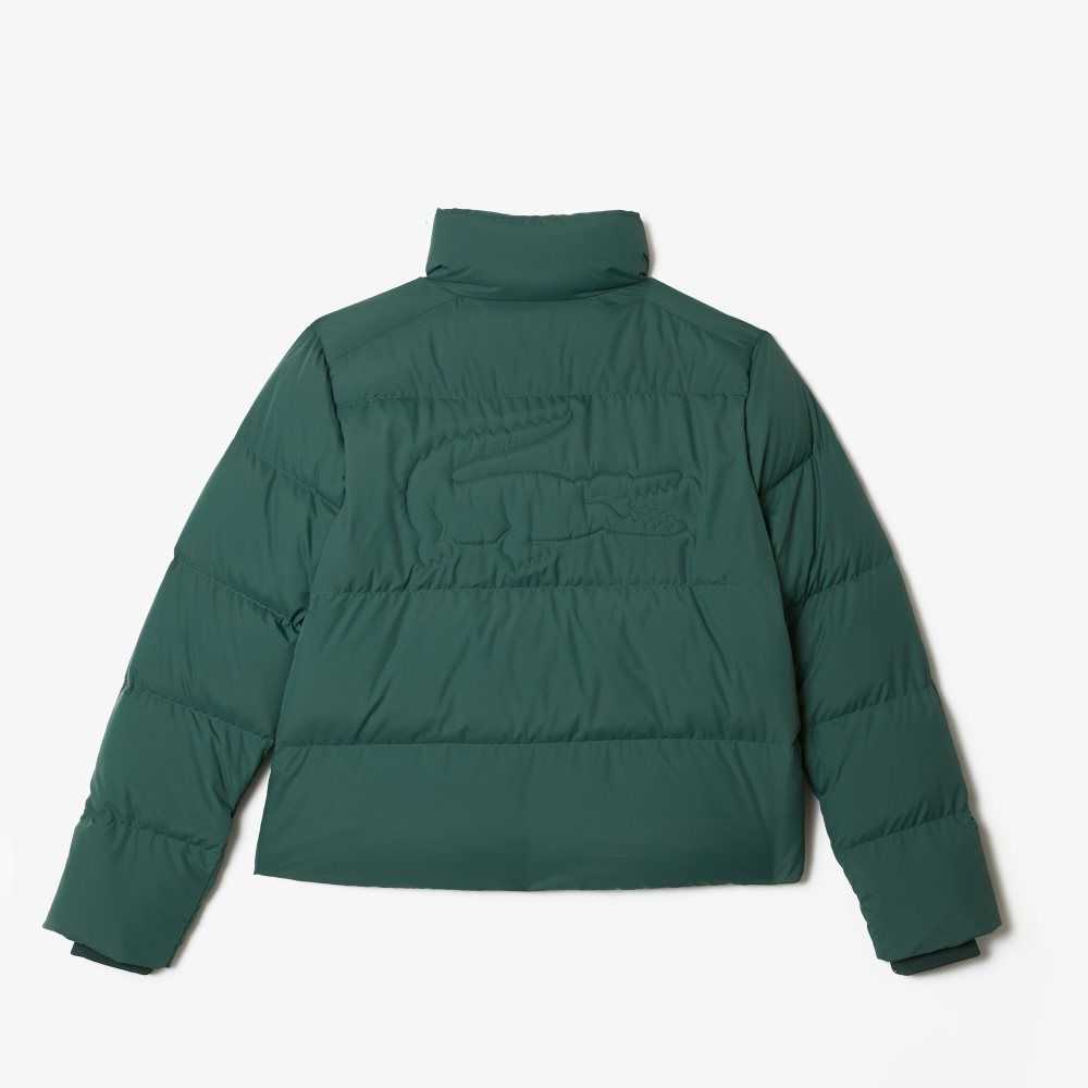 Lacoste Stowable Hood Padded Jacket Green | ODV-097645