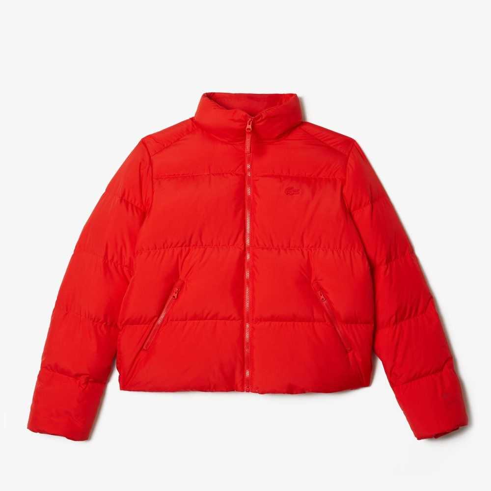 Lacoste Stowable Hood Padded Jacket Red | DCT-932465