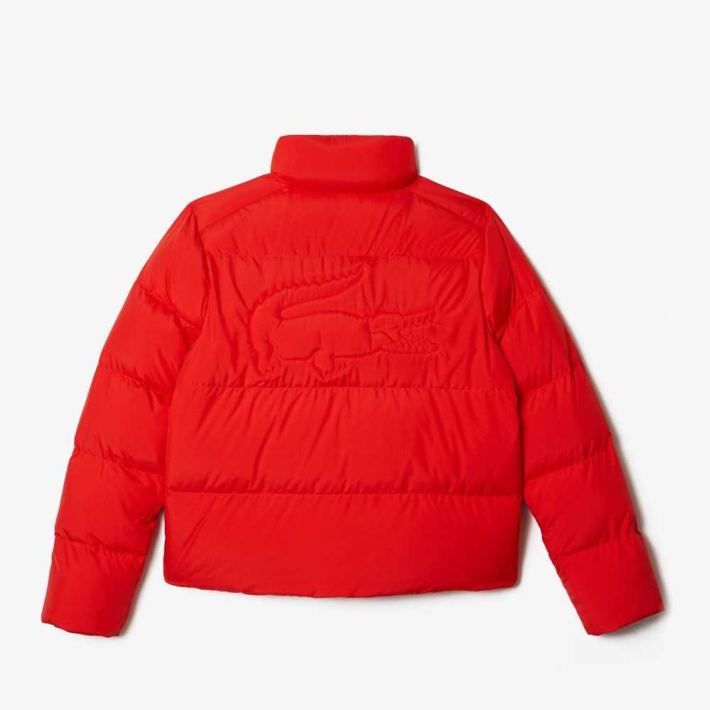 Lacoste Stowable Hood Padded Jacket Red | DCT-932465