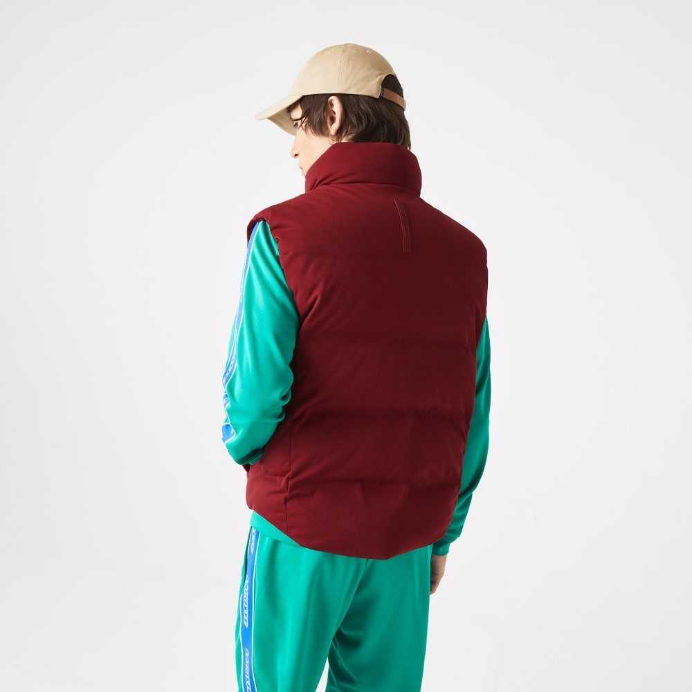 Lacoste Stowable Hood Vest Bordeaux | TJD-361842