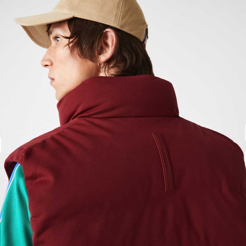 Lacoste Stowable Hood Vest Bordeaux | TJD-361842