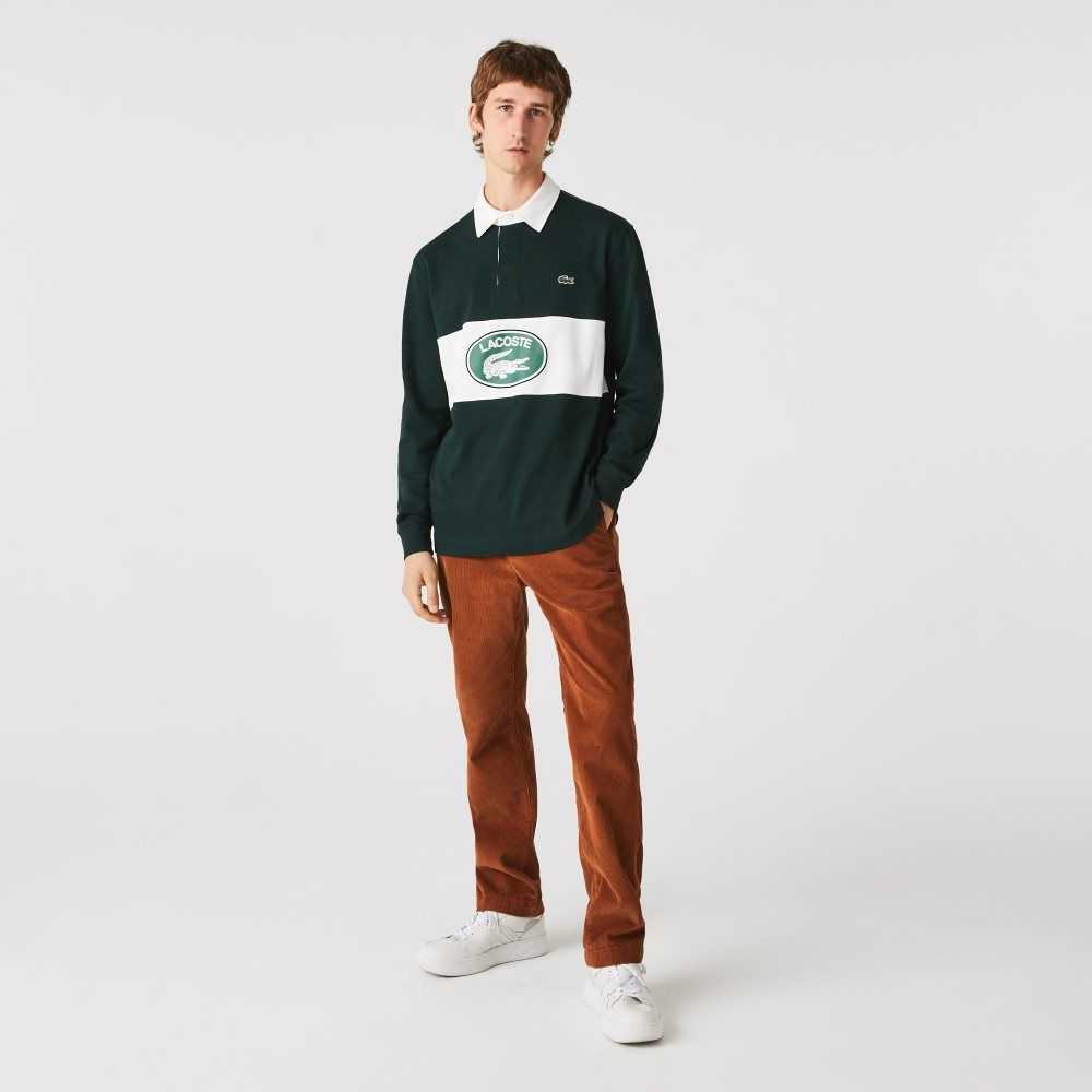 Lacoste Straight Fit Corduroy Chinos Brown | UXA-753106