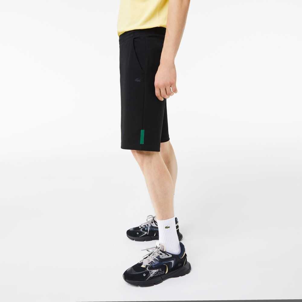 Lacoste Stretch Cotton Blend Shorts Black | ZMV-784091