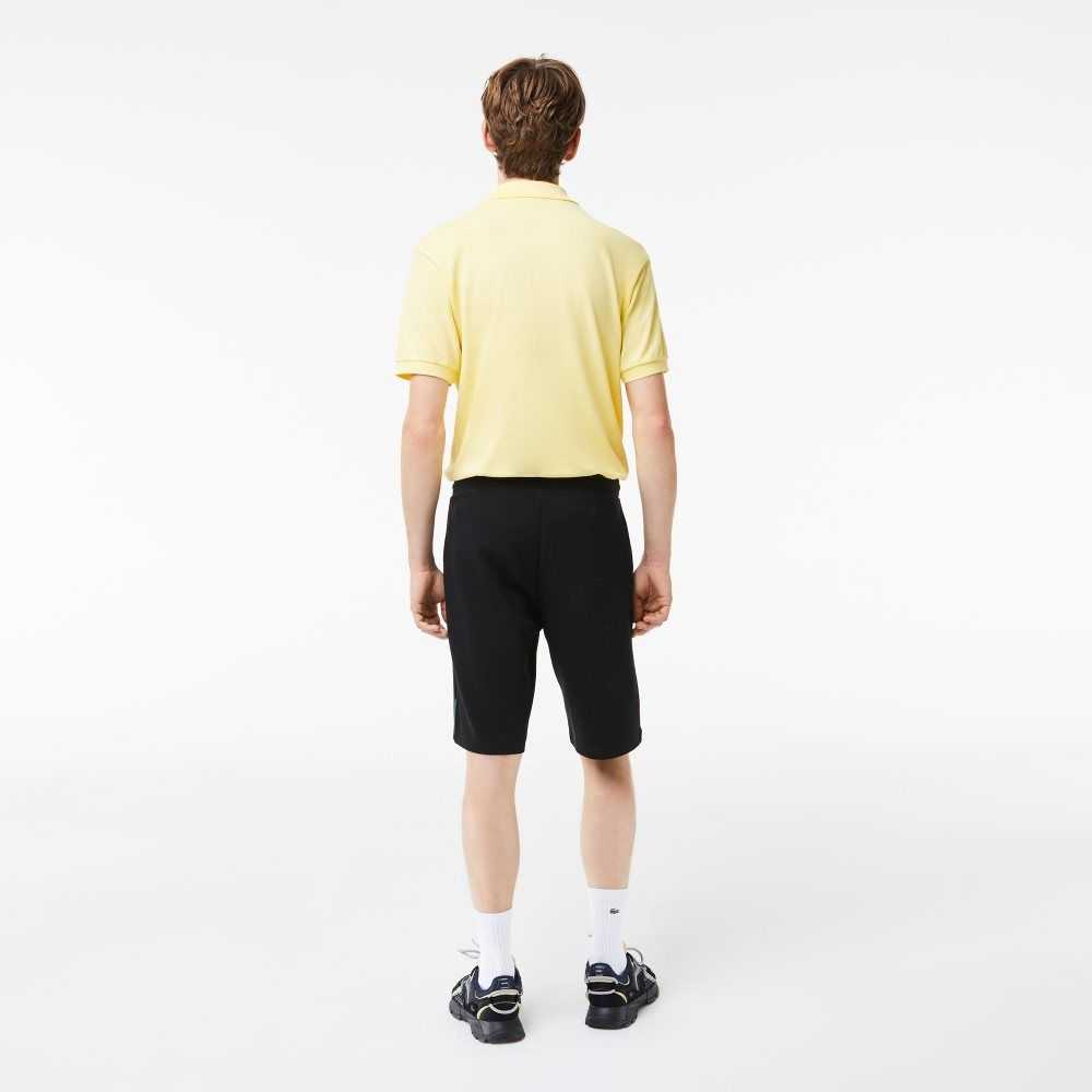 Lacoste Stretch Cotton Blend Shorts Black | ZMV-784091