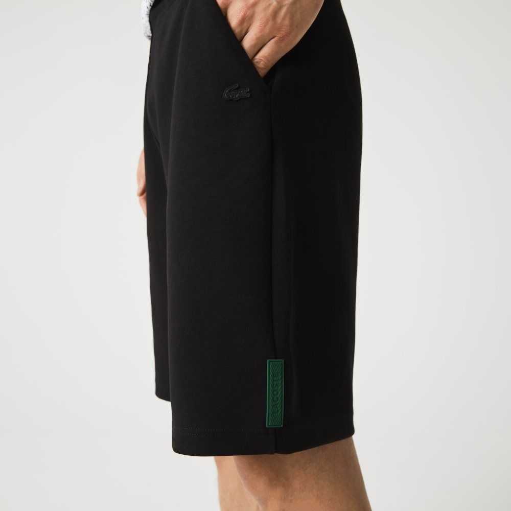 Lacoste Stretch Cotton Blend Shorts Black | ZMV-784091