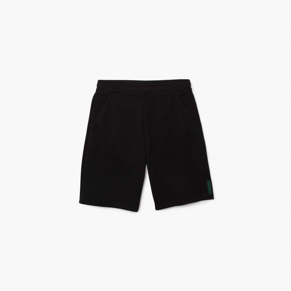 Lacoste Stretch Cotton Blend Shorts Black | ZMV-784091