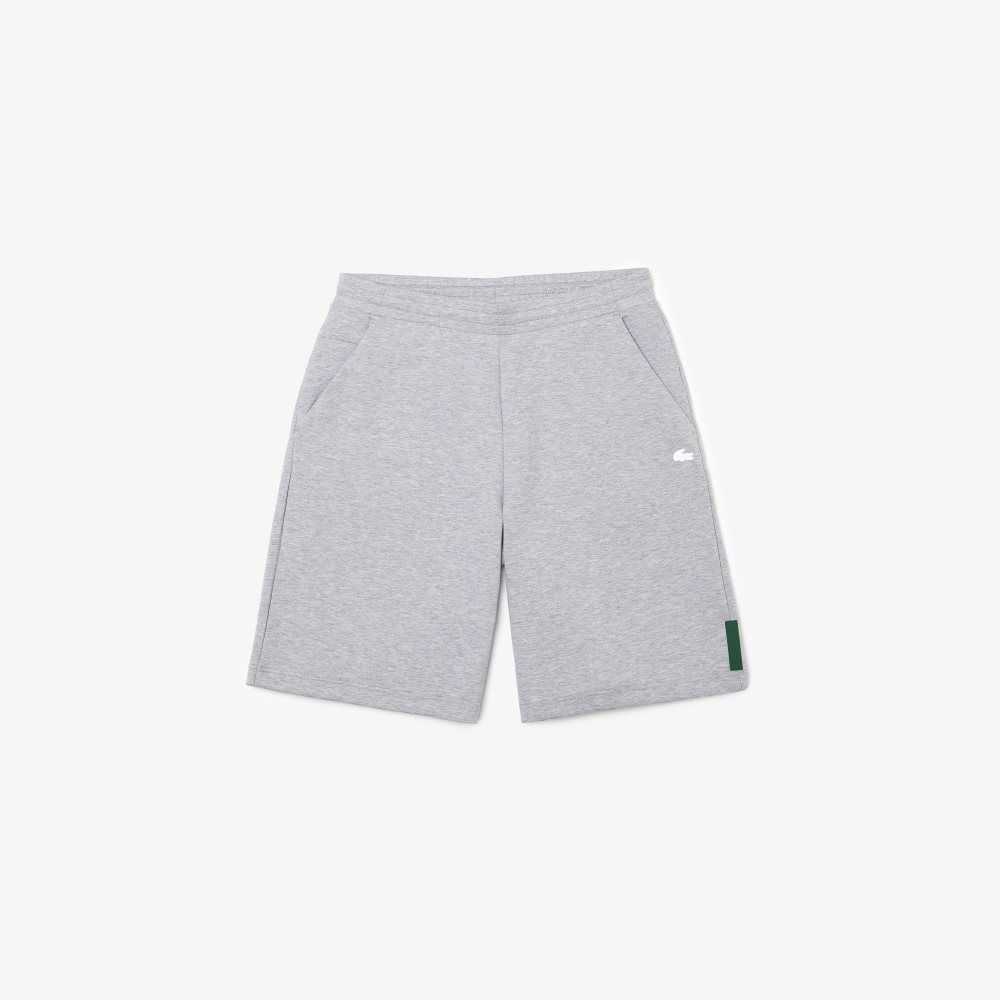 Lacoste Stretch Cotton Blend Shorts Grey Chine | OHW-507291