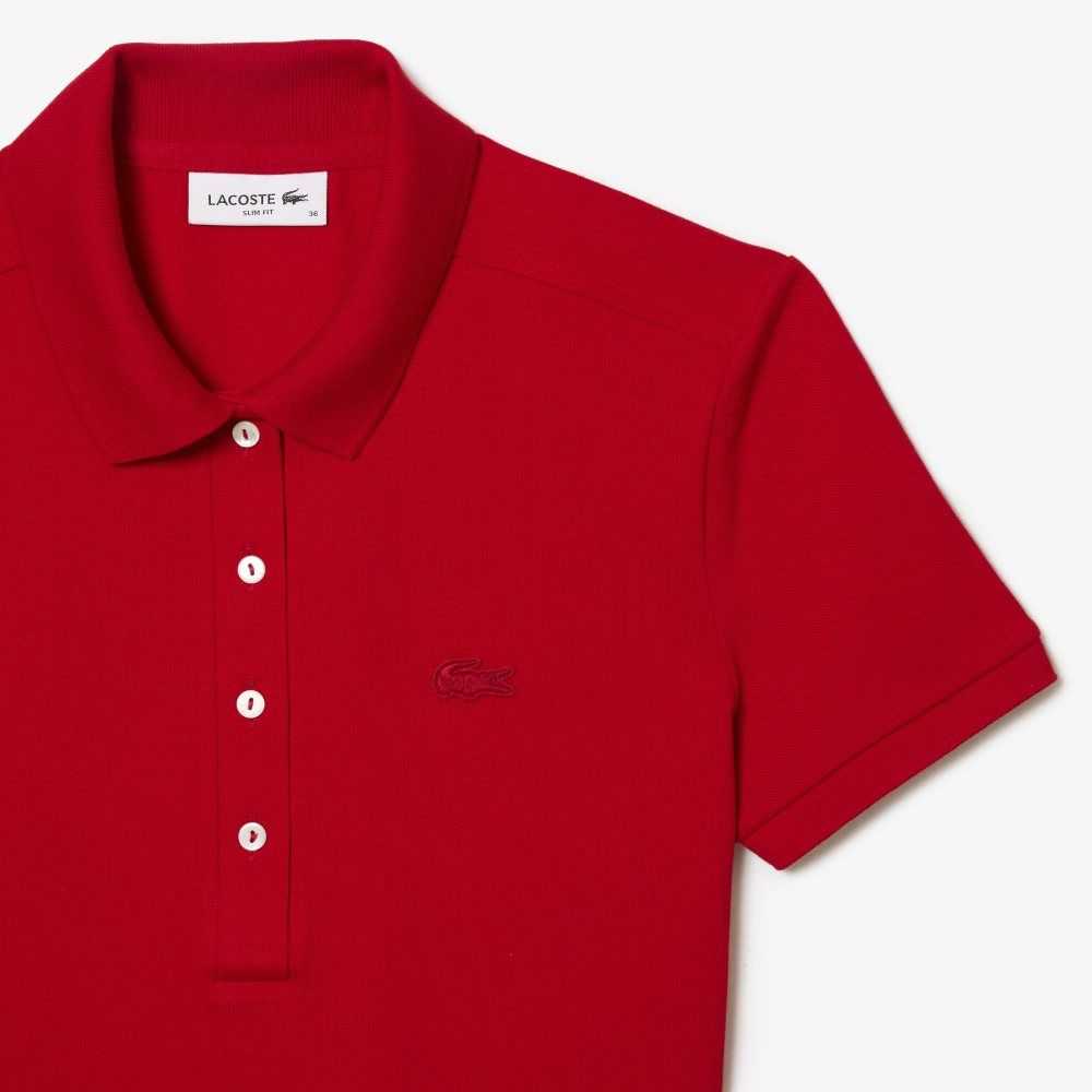 Lacoste Stretch Cotton Pique Polo Dress Red | CPE-302958