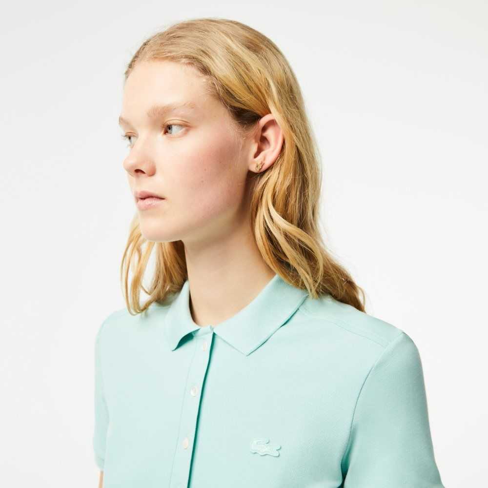 Lacoste Stretch Cotton Pique Polo Dress Mint | FKS-076253