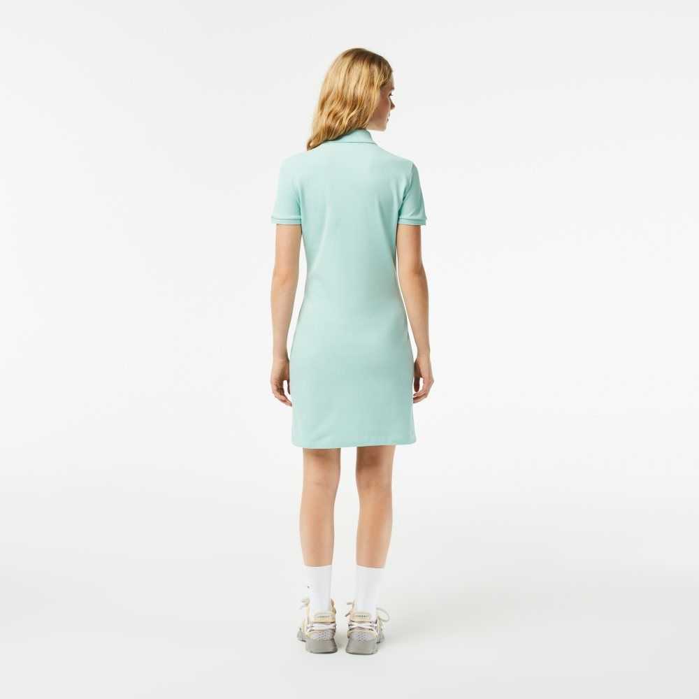 Lacoste Stretch Cotton Pique Polo Dress Mint | FKS-076253