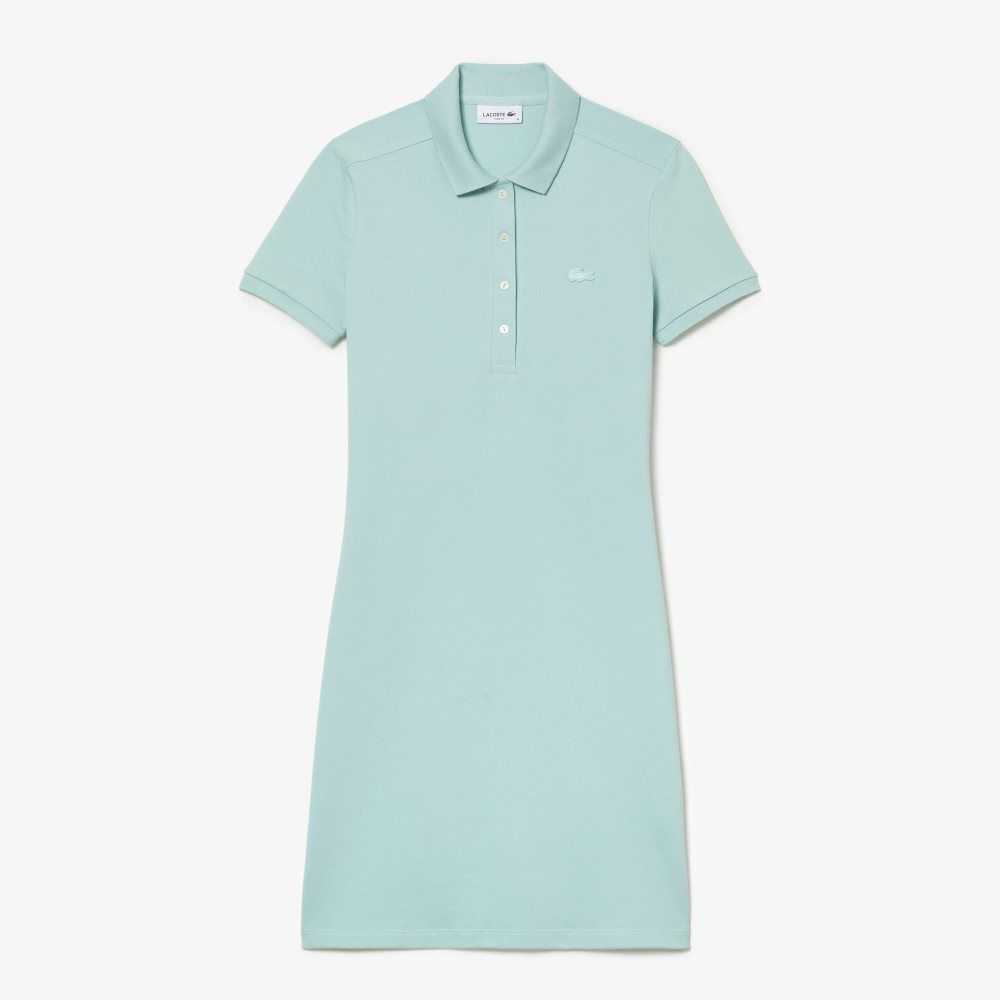 Lacoste Stretch Cotton Pique Polo Dress Mint | FKS-076253