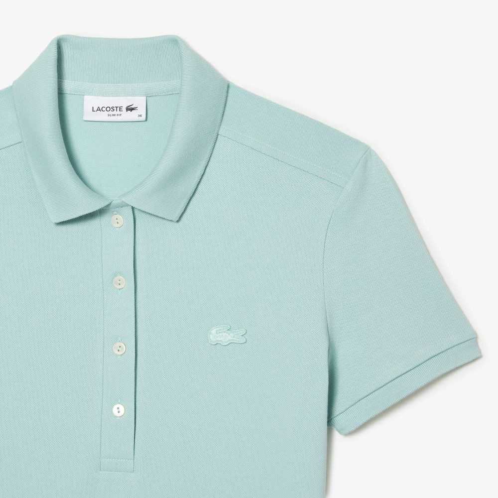 Lacoste Stretch Cotton Pique Polo Dress Mint | FKS-076253