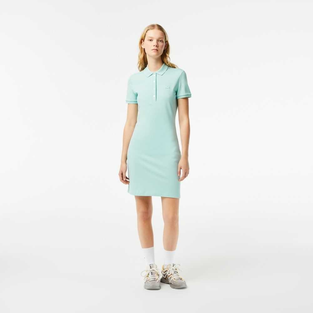 Lacoste Stretch Cotton Pique Polo Dress Mint | FKS-076253