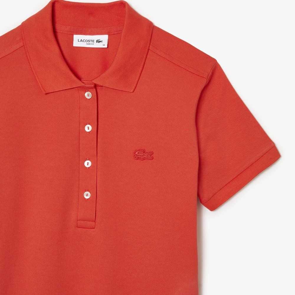 Lacoste Stretch Cotton Pique Polo Dress Orange | HVT-825610