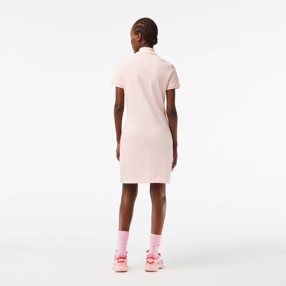 Lacoste Stretch Cotton Pique Polo Dress Light Pink | IPU-364728