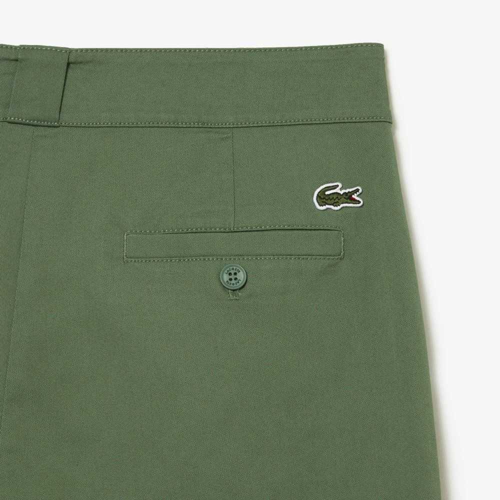 Lacoste Stretch Gabardine Pants Khaki Green | BLX-782403