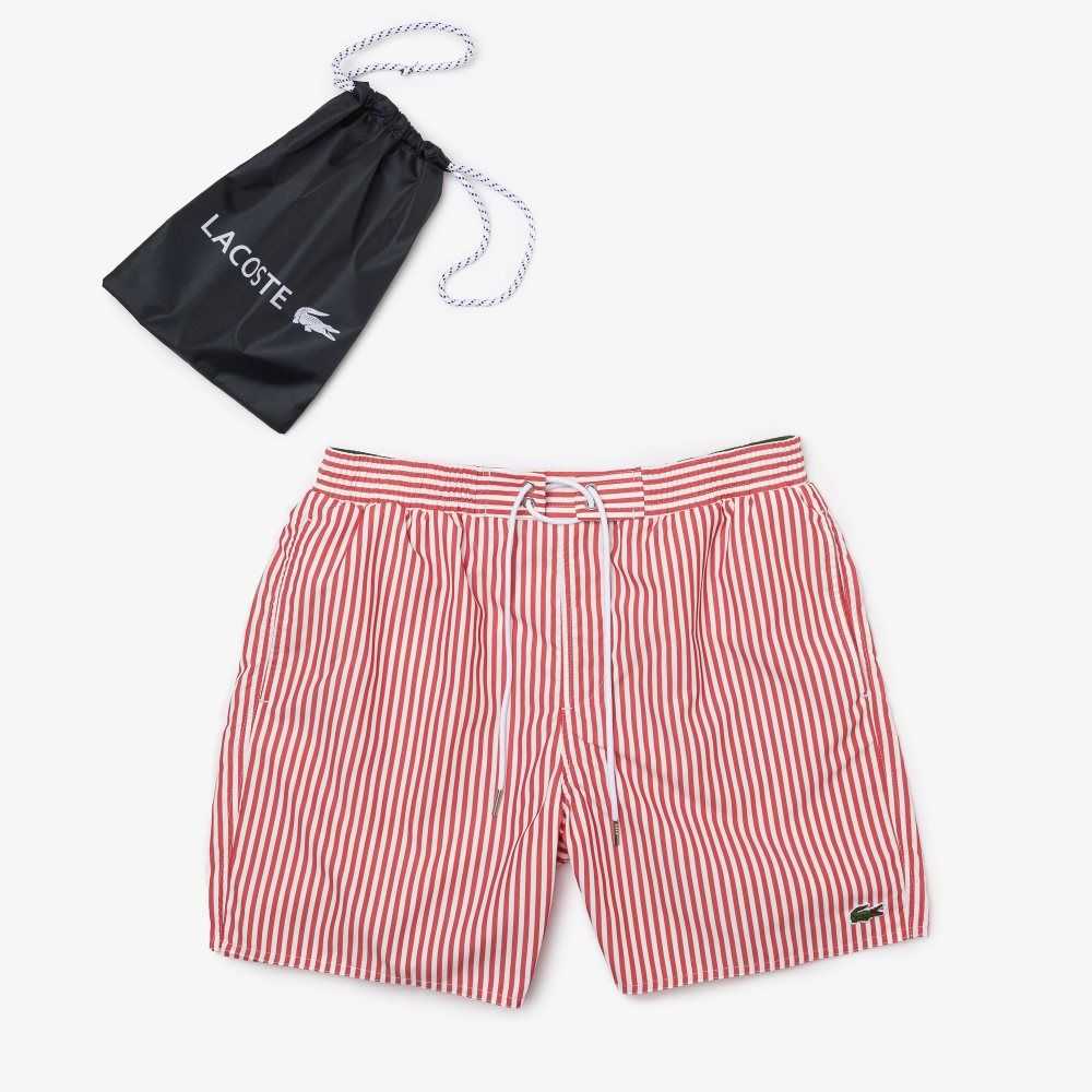 Lacoste Striped Swimming Trunks Xg4 | RFV-083124