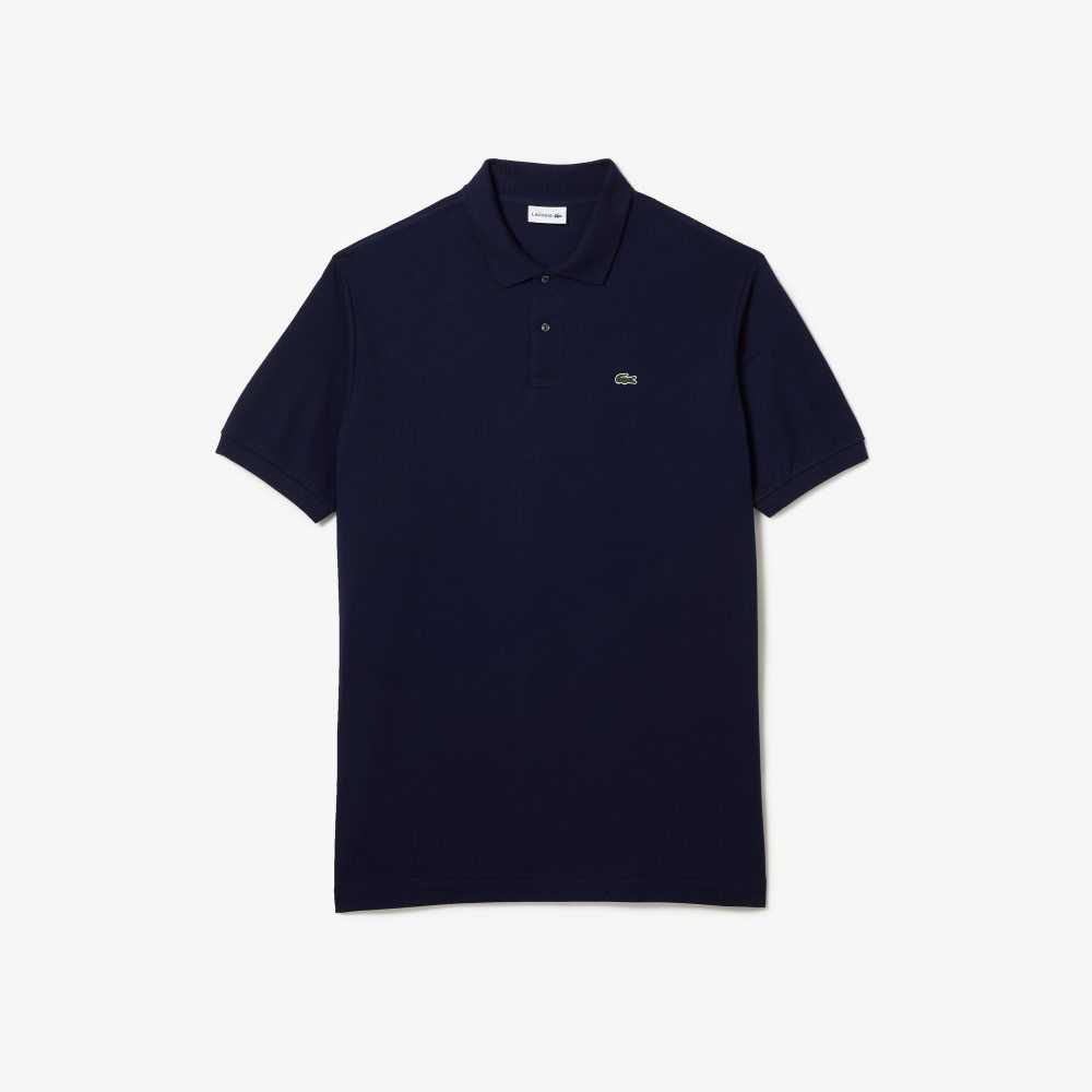 Lacoste Tall Fit Cotton Petit Pique Polo Navy Blue | BVU-069784