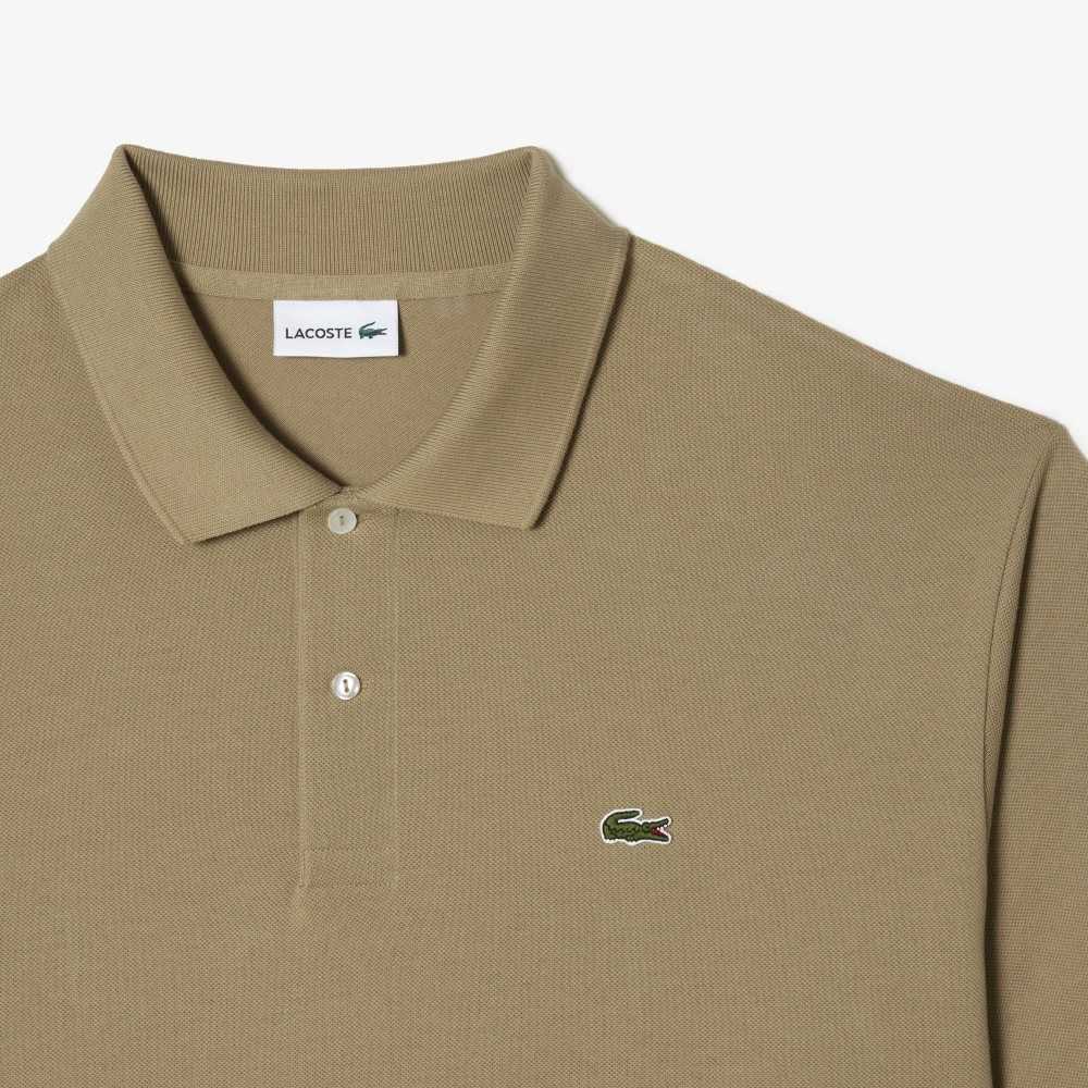 Lacoste Tall Fit Cotton Petit Pique Polo Beige | HMF-571809