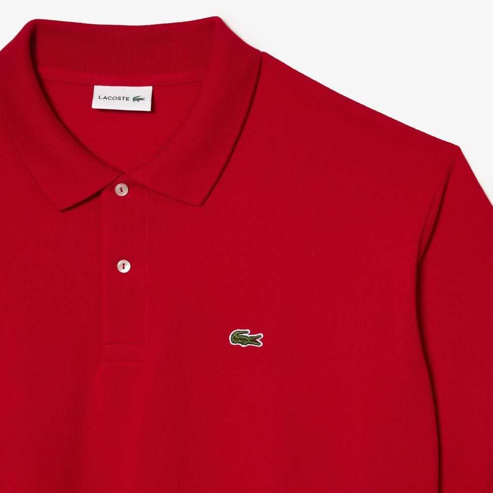 Lacoste Tall Fit Cotton Petit Pique Polo Red | HXP-478963