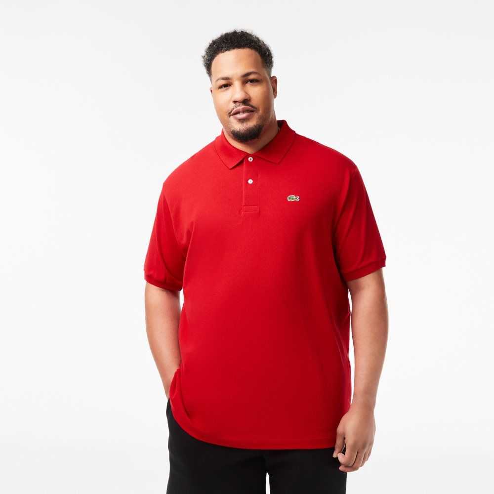 Lacoste Tall Fit Cotton Petit Pique Polo Red | HXP-478963