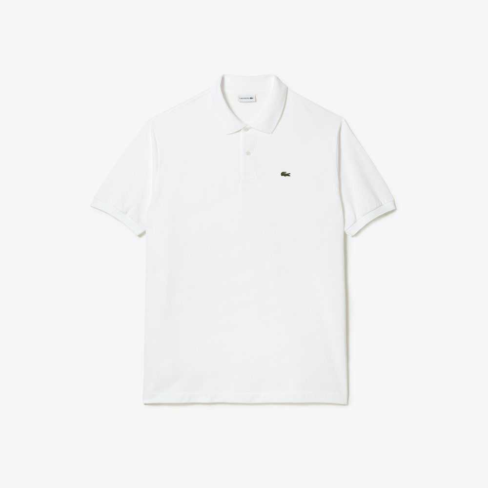 Lacoste Tall Fit Cotton Petit Pique Polo White | LSY-380472