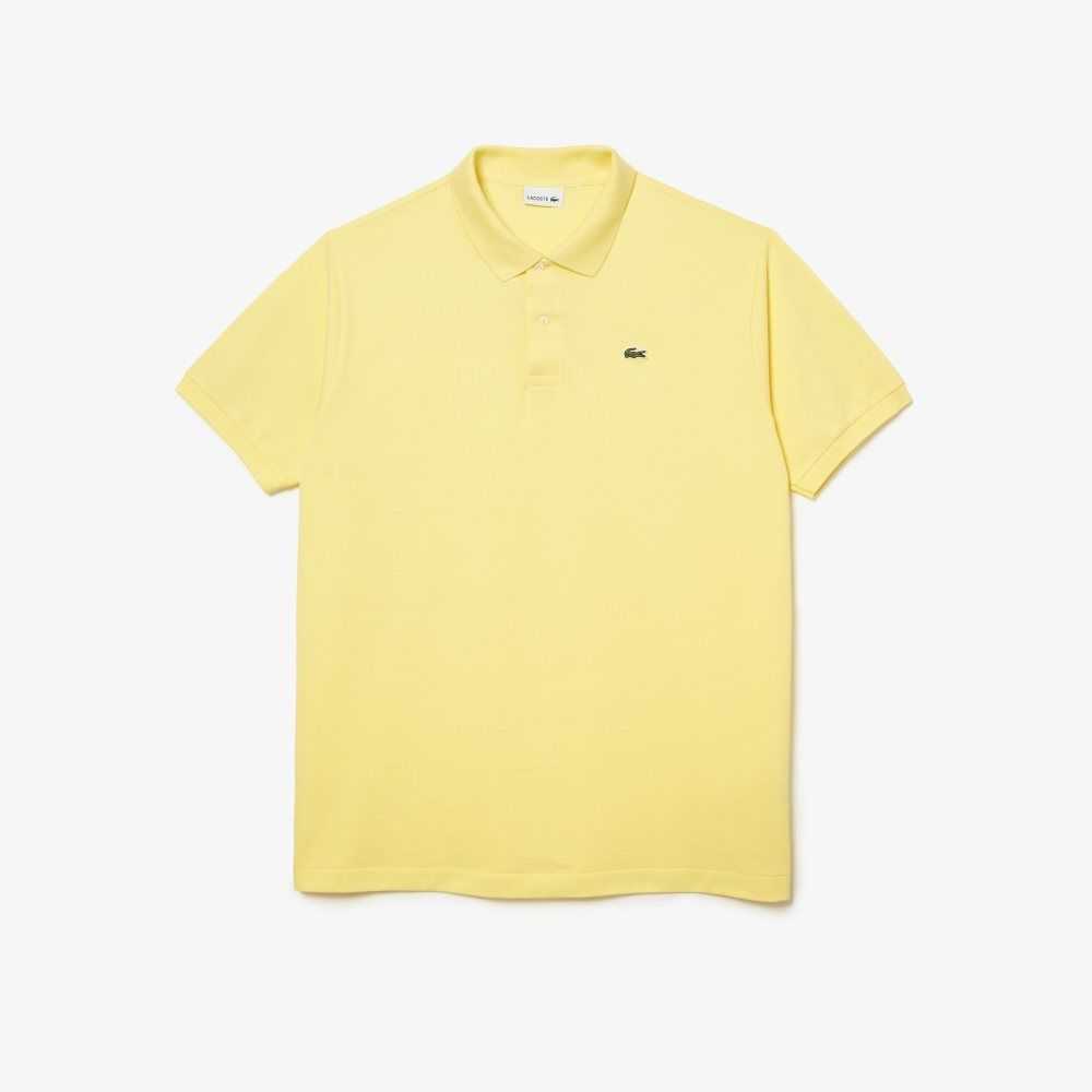 Lacoste Tall Fit Cotton Petit Pique Polo Yellow | QVH-397416