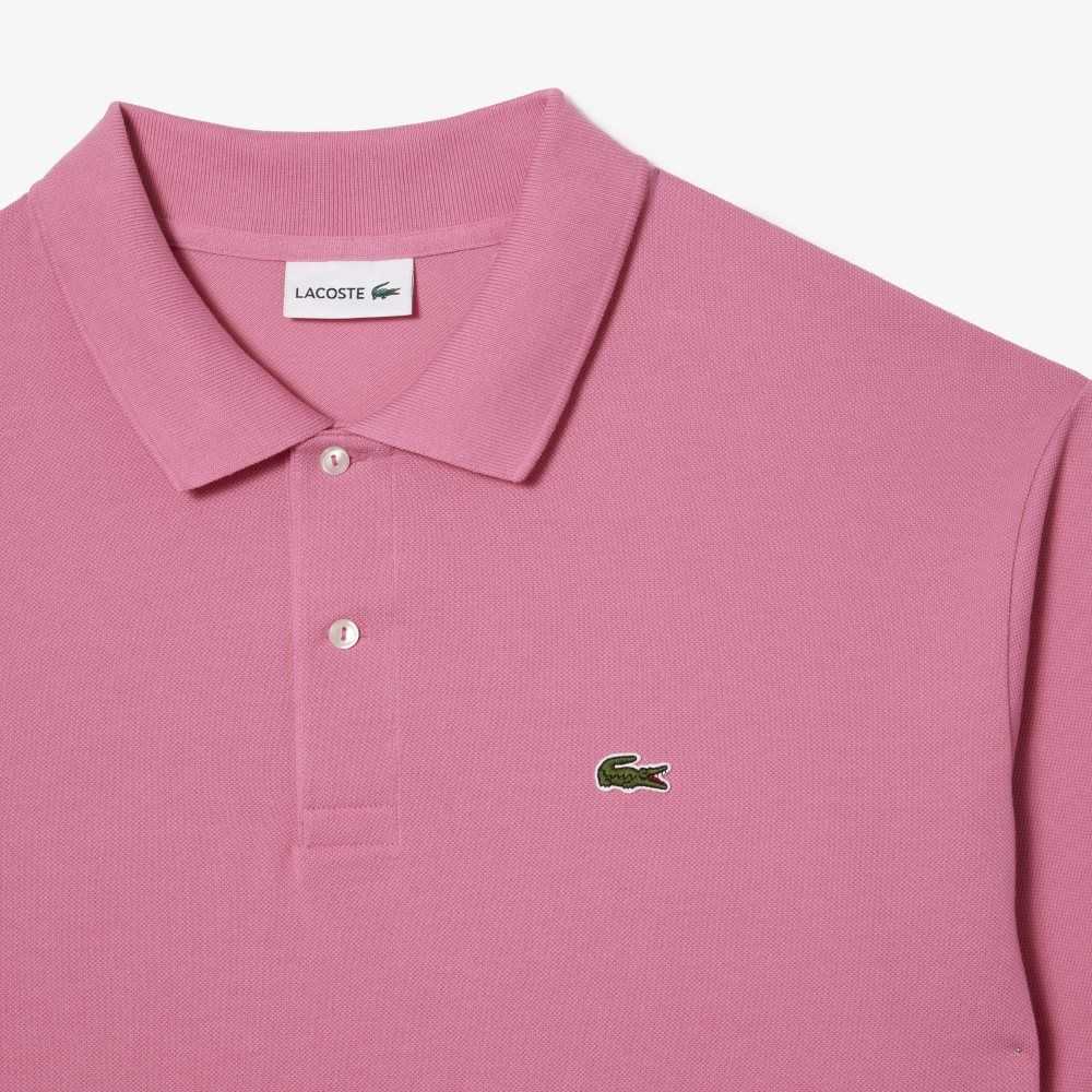 Lacoste Tall Fit Cotton Petit Pique Polo Pink | YTE-864793