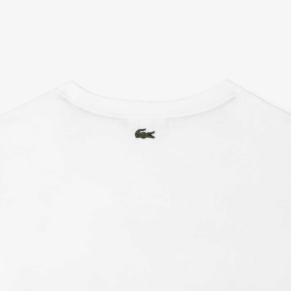 Lacoste Tall Fit Cotton T-Shirt White | GZW-625908