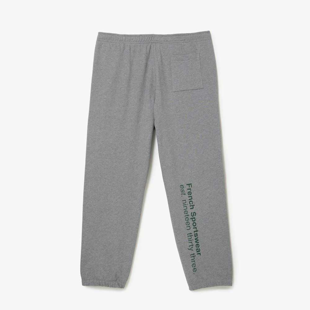 Lacoste Tall Fit Cotton Trackpants Grey Chine | PVS-973526