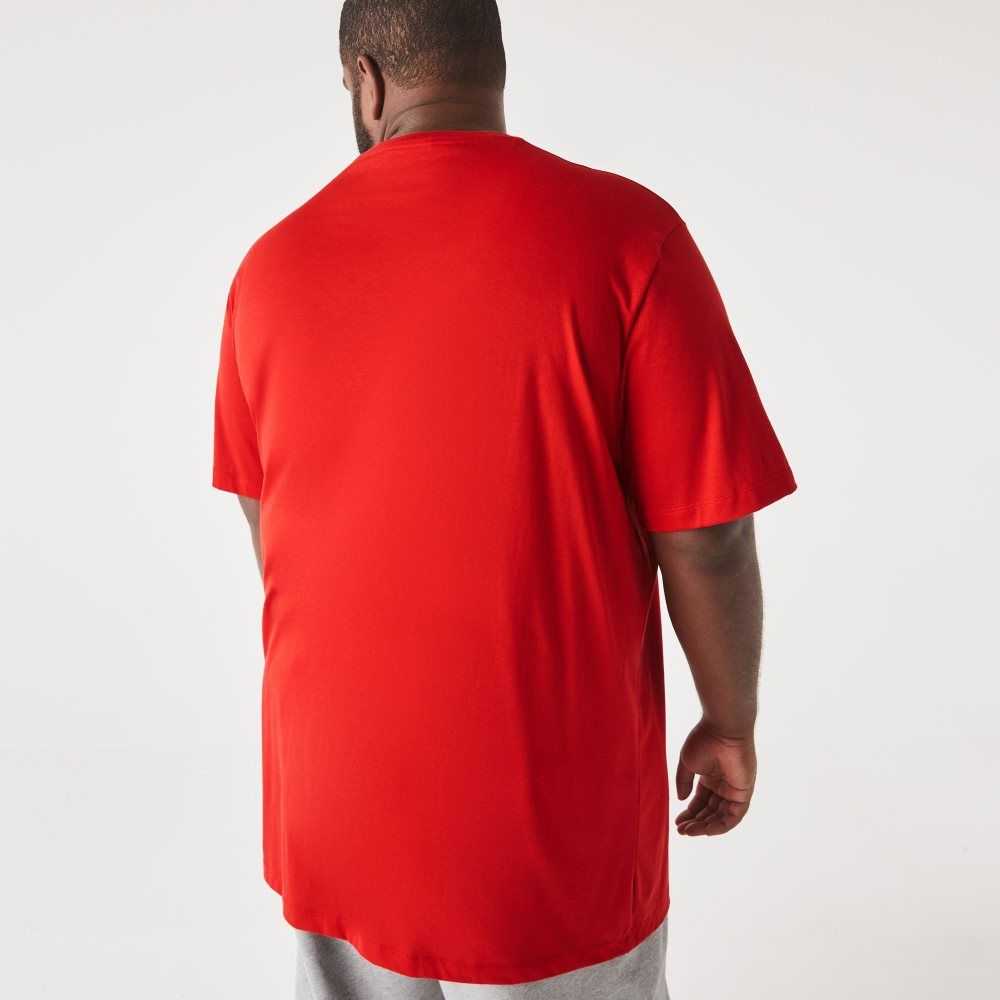 Lacoste Tall Fit Pima Cotton Jersey T-Shirt Red | MDI-105627