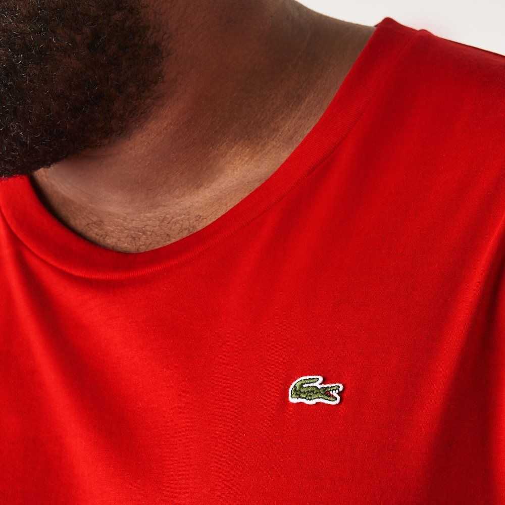 Lacoste Tall Fit Pima Cotton Jersey T-Shirt Red | MDI-105627