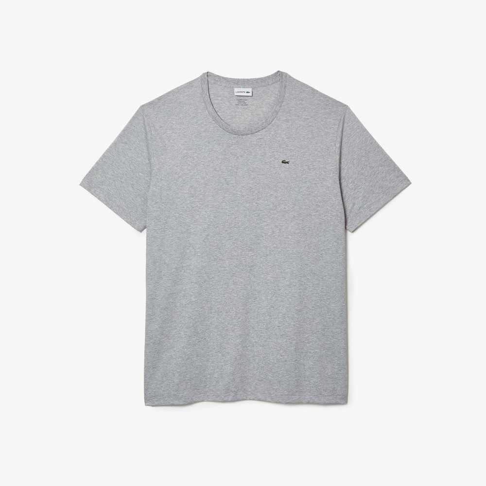 Lacoste Tall Fit Pima Cotton Jersey T-Shirt Grey Chine | QAM-493780