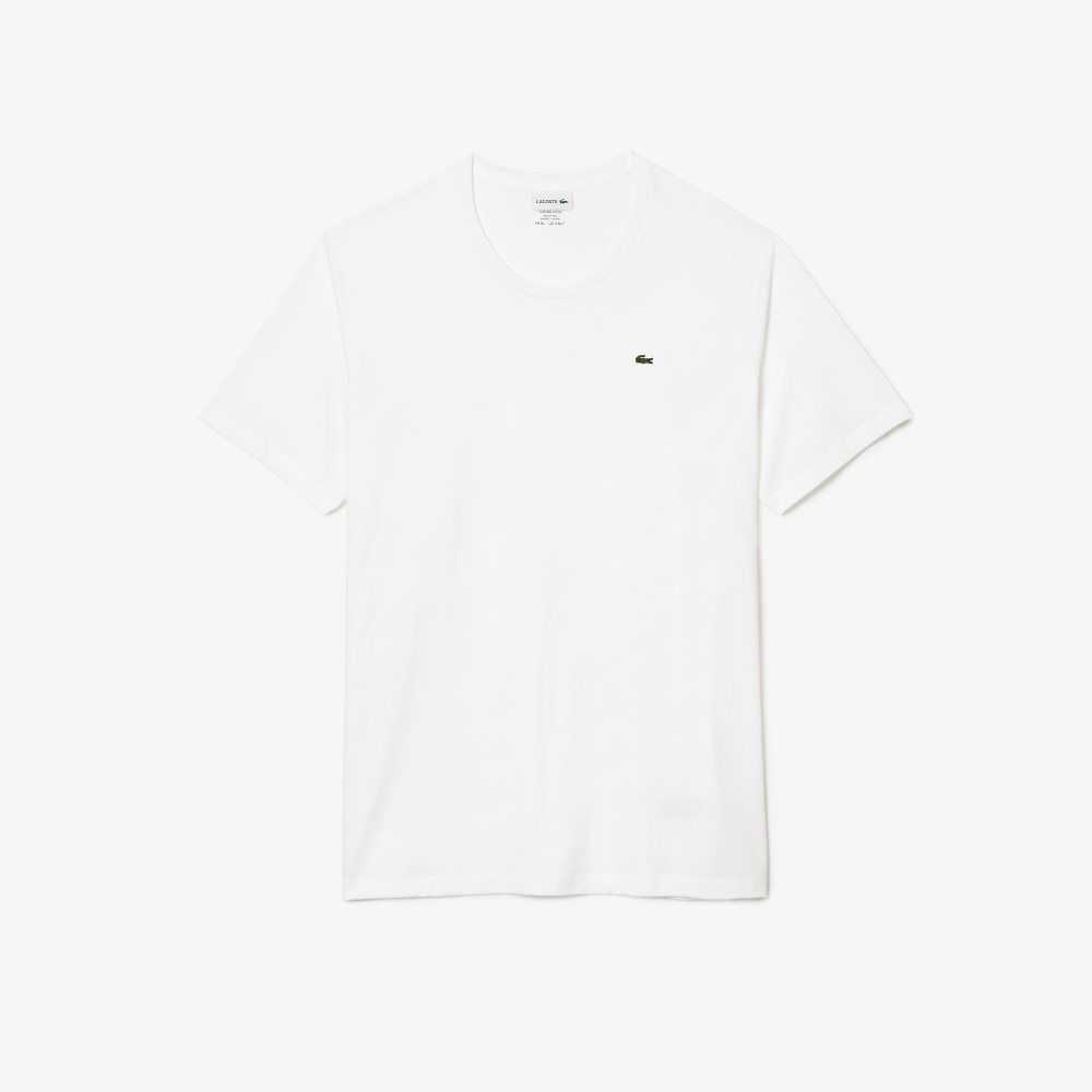 Lacoste Tall Fit Pima Cotton Jersey T-Shirt White | SAD-260789