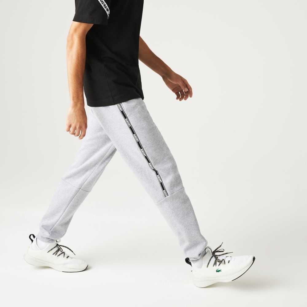 Lacoste Tapered Fit Branded Trackpants Grey Chine | HEW-581694