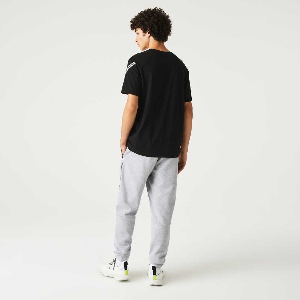 Lacoste Tapered Fit Branded Trackpants Grey Chine | HEW-581694