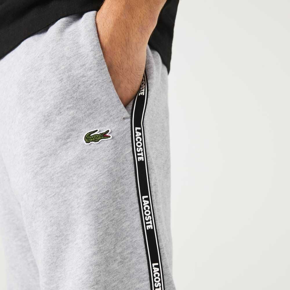 Lacoste Tapered Fit Branded Trackpants Grey Chine | HEW-581694