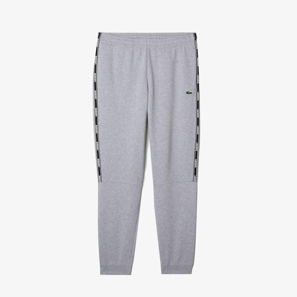 Lacoste Tapered Fit Branded Trackpants Grey Chine | HEW-581694