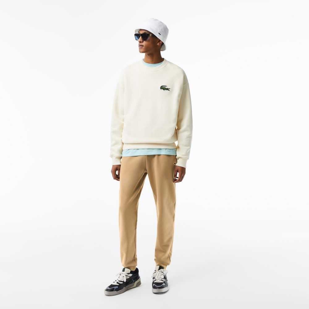 Lacoste Tapered Fit Fleece Trackpants Beige | WMO-048523