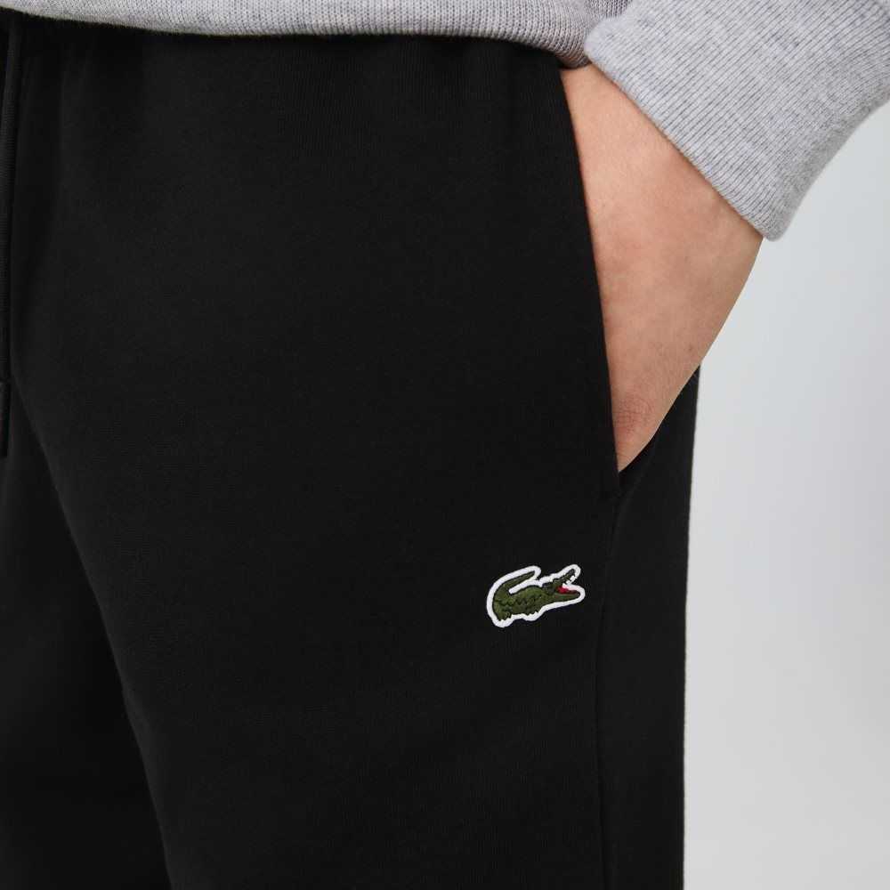 Lacoste Tapered Fit Fleece Trackpants Black | TAB-687530