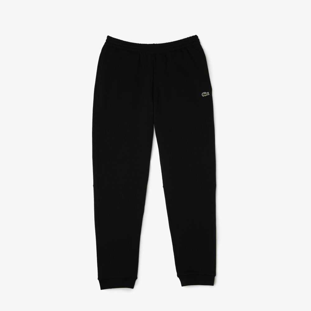 Lacoste Tapered Fit Fleece Trackpants Black | TAB-687530