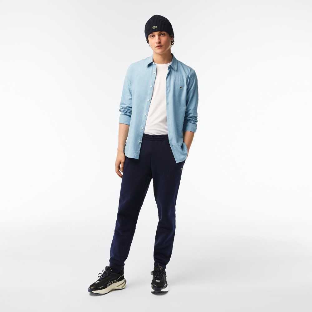 Lacoste Tapered Fit Fleece Trackpants Navy Blue | VPQ-265307